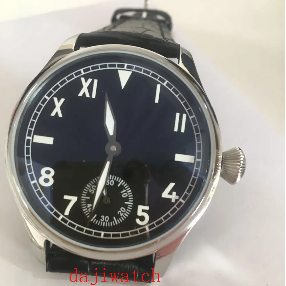 Мужские механические часы с черным циферблатом 44 мм | Наручные