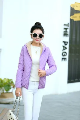 Light purple HEE GRAND/ флокированные парки, базовые куртки, 3XL, женские зимние меховые пальто с капюшоном, хлопковая Осенняя Свободная верхняя одежда с карманами, WWM1696 - Цвет: Light purple