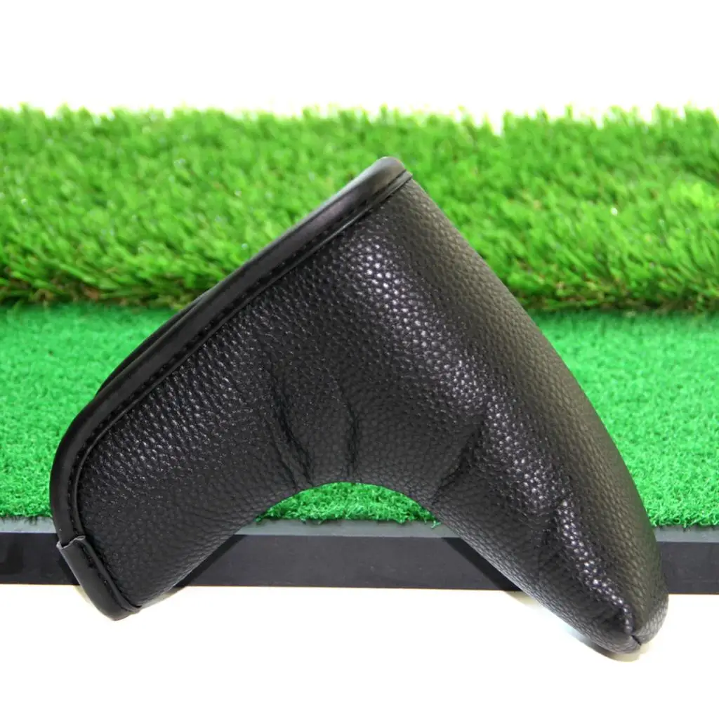 

PU Leather Golf Club Head Cover Blade Putter Headcover Protector With Clip