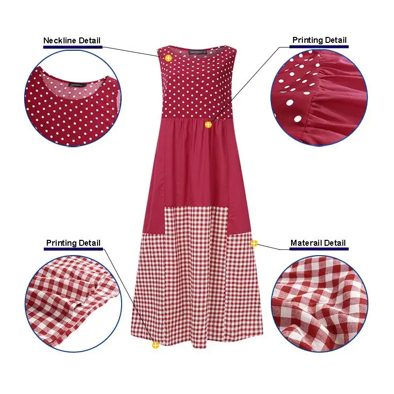 Сарафан женский длинный в горошек вечерние ный Повседневный вечерний наряд