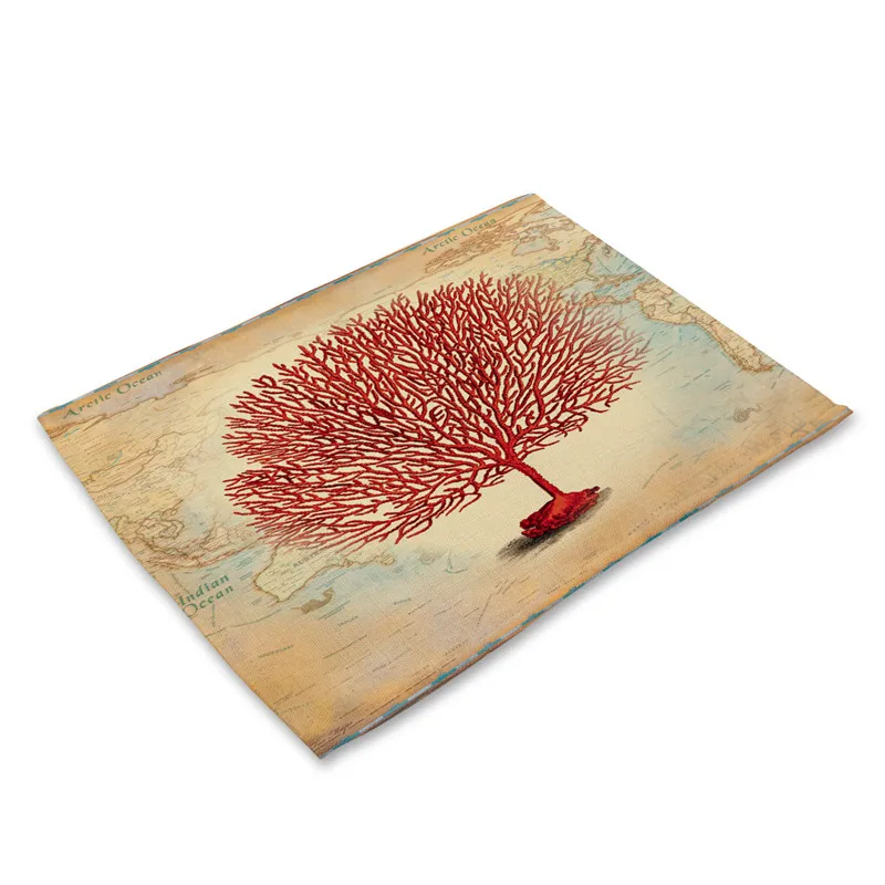 Морская подстилка с улиткой и морскими звездами кухонная коврики для обеденного