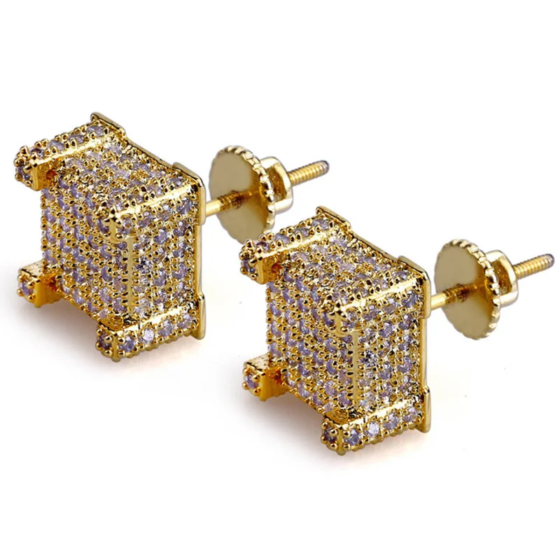 

Fashion AAA Cubic Zircon Studs Luxury Earrings Women Men Unisex Jewelry