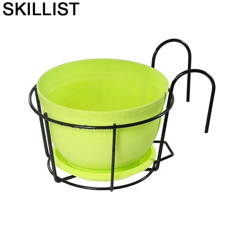 

Exterieur Garten Dekoration Decorative Pour Varanda Metal Support Plante Decor Iron Flower Balcony Stand Balcon Plant Shelf