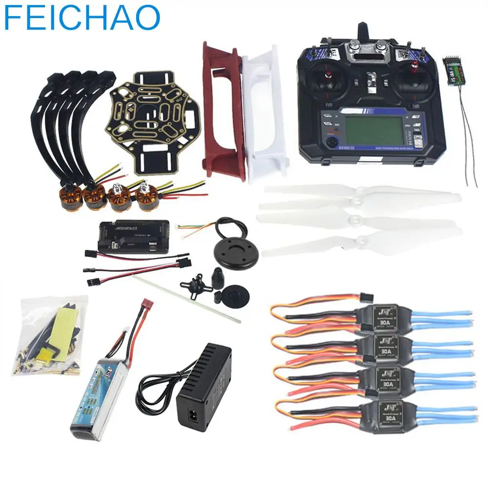 

F450 RC Drone RTF ARF Unassembly Frame Kit 2.4G 6CH FS i6 GPS APM2.8 Flight Control 920KV Motor 30A 4-Axis Rotor DIY Quadcopter