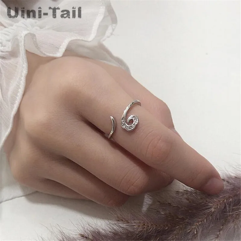 Uini-Tail горячая новинка 925 искусственное облако кольцо с микроинкрустацией модное