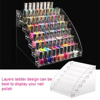 1 to 7 tier acrylic nail polish rack tabletop display stand clear lipstick holder essential oils shelf makeup storage organizer