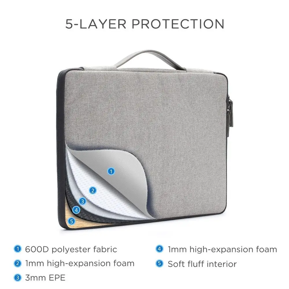 14 inch laptop sleeve case unique computer handbag pouch cover notebook bag for 14 lenovo hp acer asus dell grey free global shipping