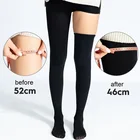 Чёрные компрессионные полуоблегающие чулки, 150 г