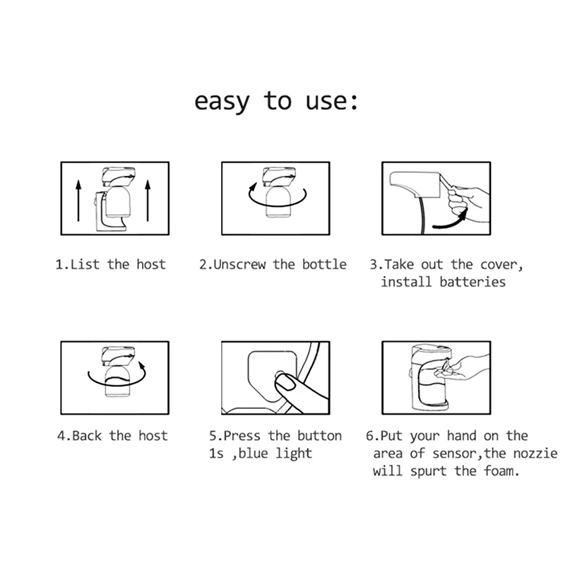 

500ml Automatic Foam Soap Dispenser Wall Mounted Liquid Soap Dispenser Smart Sensor Touchless Bathroom Kitchen Foam Dispensers