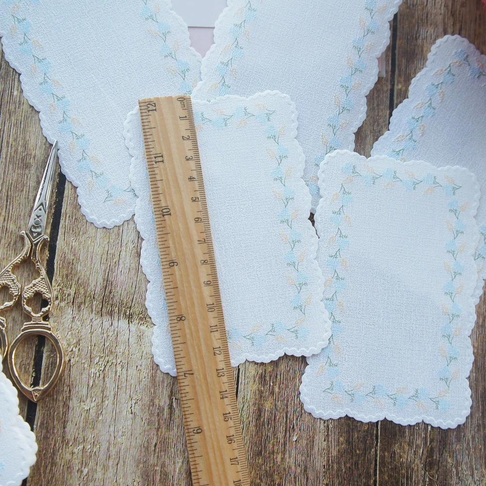 20 шт Большой размер как ткань дизайн Белый Синий Желтый цветок Бумага Креативный