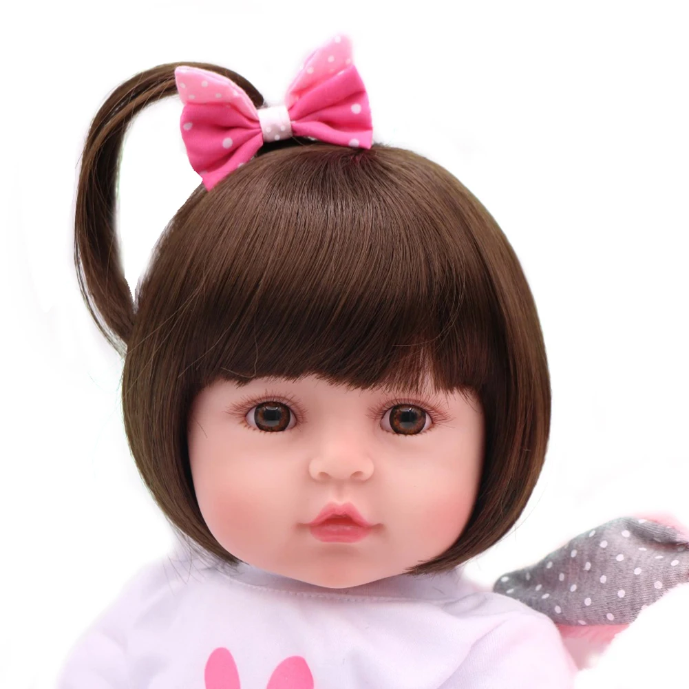 

48cm Brown Eyes Baby Reborn Fashion Baby Simulation Doll Reborn Dolls Bedtime Early Education for Children Birthday Gift