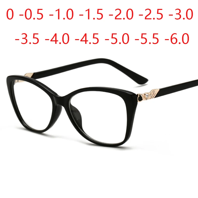 Модные оптические очки в оправе из сплава унисекс кошачий глаз для близорукости