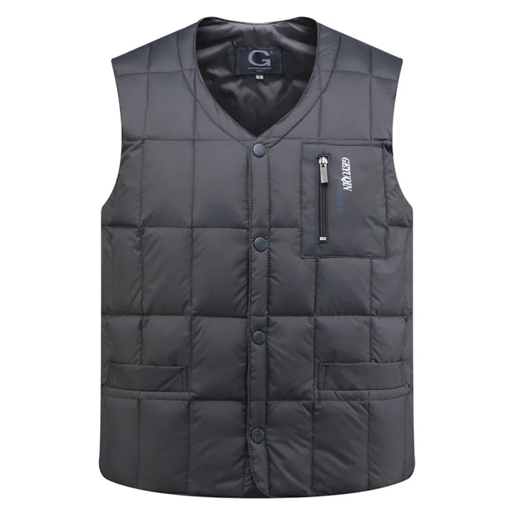 Men Gray WindTaste мужской тепловой пуховый жилет на открытом воздухе Осень Кемпинг Туризм Горный туризм Охота Куртки для рыбалки мужские куртки без рукавов KA138 - Цвет: Men Gray
