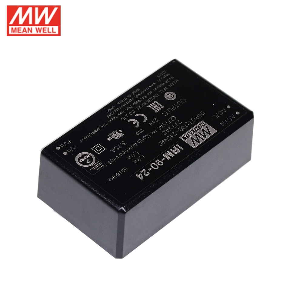 Тайваньская компания MEAN WELL IRM 90 24 Вт PCB mount assemble инкапсулированный силовой модуль