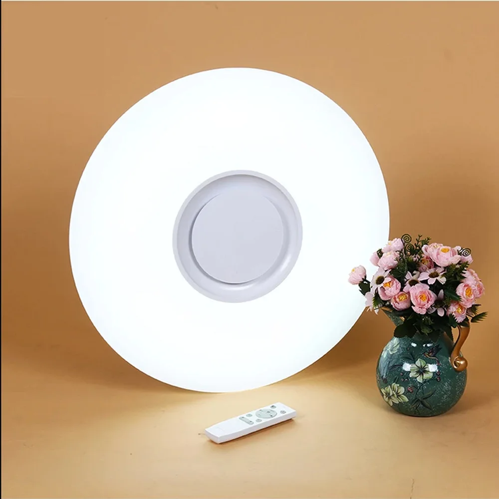 

A Nordic RGB Ceiling Light for Bedroom Living Room Ceiling Lamp with Bluetooth Speaker Dimmable Colors Light Bedroom Lighting
