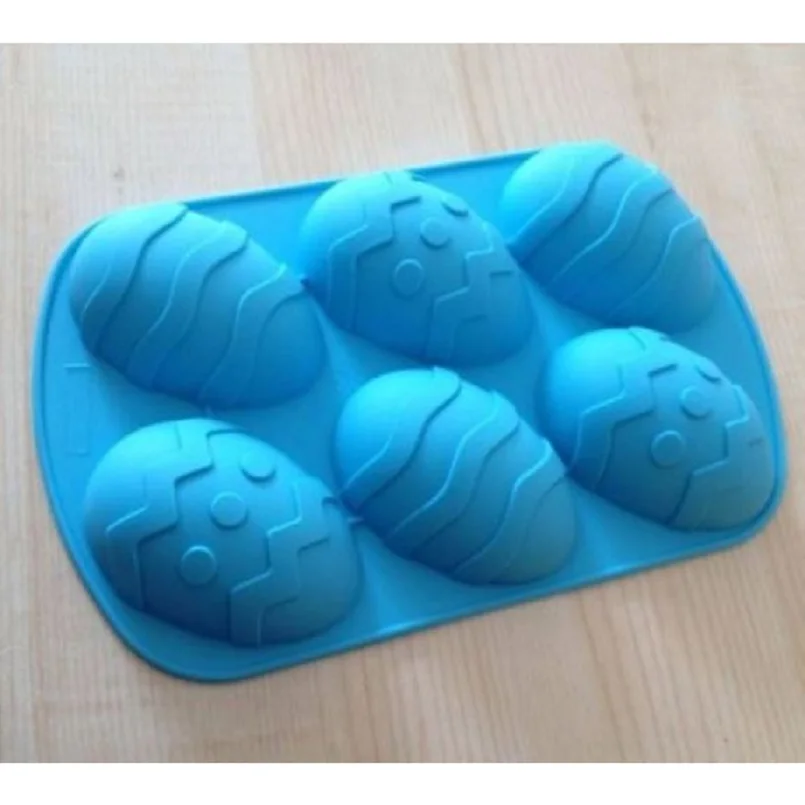 6 отверстий 3D яйцо динозавра пасхальное жаропрочная посуда силиконовая форма для