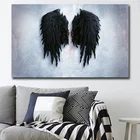 Крылья ангела, художественные картины на холсте, перья ангела, плакаты с изображением крыльев и принтами, настенные художественные картины куадросов для гостиной, украшения дома