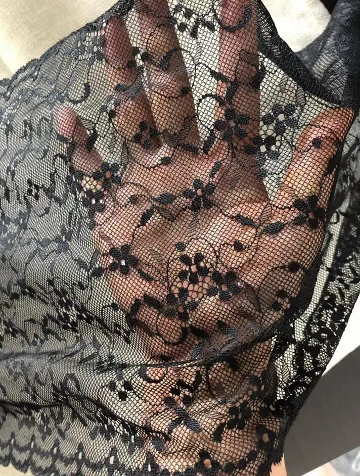 Эластичная кружевная отделка 1 метр для подвязки стрейчевая ткань | Дом и сад