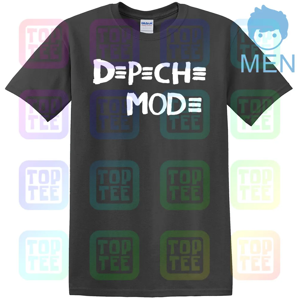 MEN-DARK GRAY Depeche рубашка Mode футболка унисекс Тур размеры 1988 США все s черная полоса для мужчин новинка 4 - Цвет: MEN-DARK GRAY