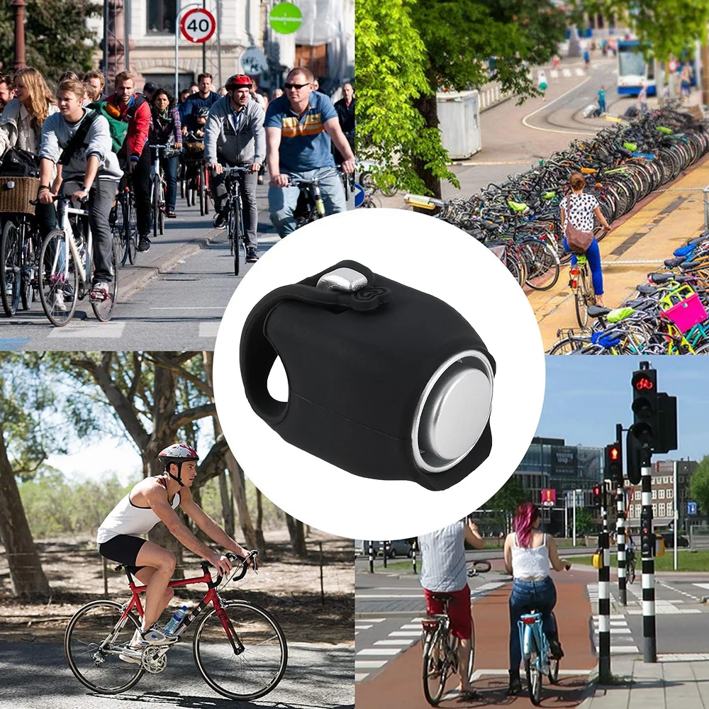

Bicycle Electronic Bell Horn 120 db Waterproof MTB Bicycle Handlebar Silica Gel Shell Ring Cycling Bike Bell Bicycle Accessories