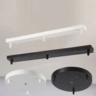 Круглая прямоугольная черно-белая металлическая окрашенная Потолочная пластина 30 см, 70 см для подвесных светильников сделай сам