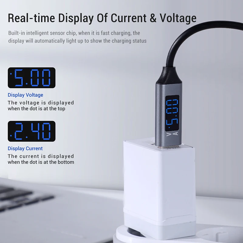 Digital Voltage Display Micro USB Cable Mobile Phone Fast Charging Data Cord For Xiaomi 4 Huawei Android Microusb Charger Wire | Мобильные