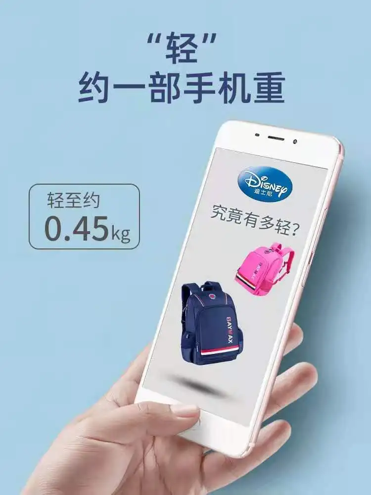 Disney New School Bag For Boys Girls Primary Student Shoulder Orthopedic Backpack Baymax Large Capacity Super Light Mochila