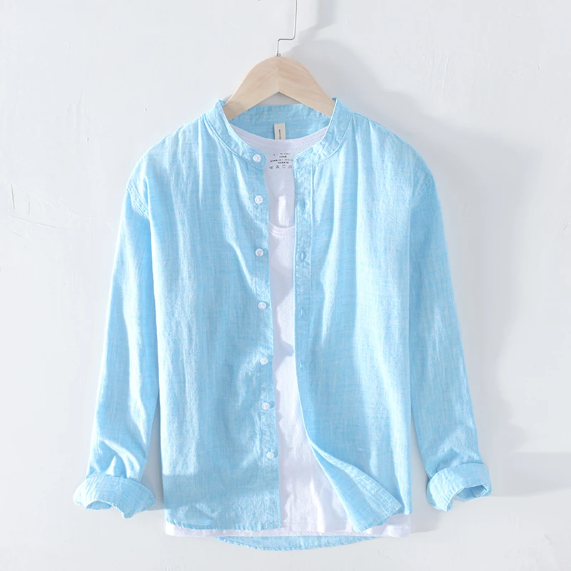 Гавайская рубашка Y2383 мужская с длинным рукавом Повседневная Базовая