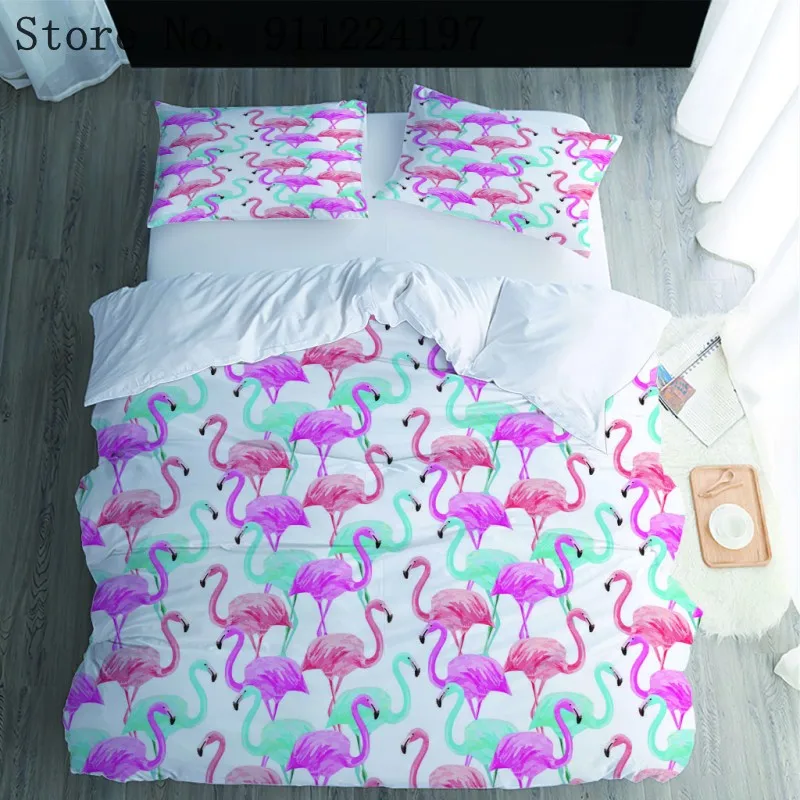 

3D Printed Bedding Sets Red-crowned Crane Duvet Quilt Cover Comforter Bed Linen Pillowcase King Queen Full Size Home Textile