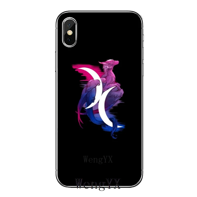 Би гордость Дракон Радужный Флаг ЛГБТ мягкий чехол для телефона с изображением