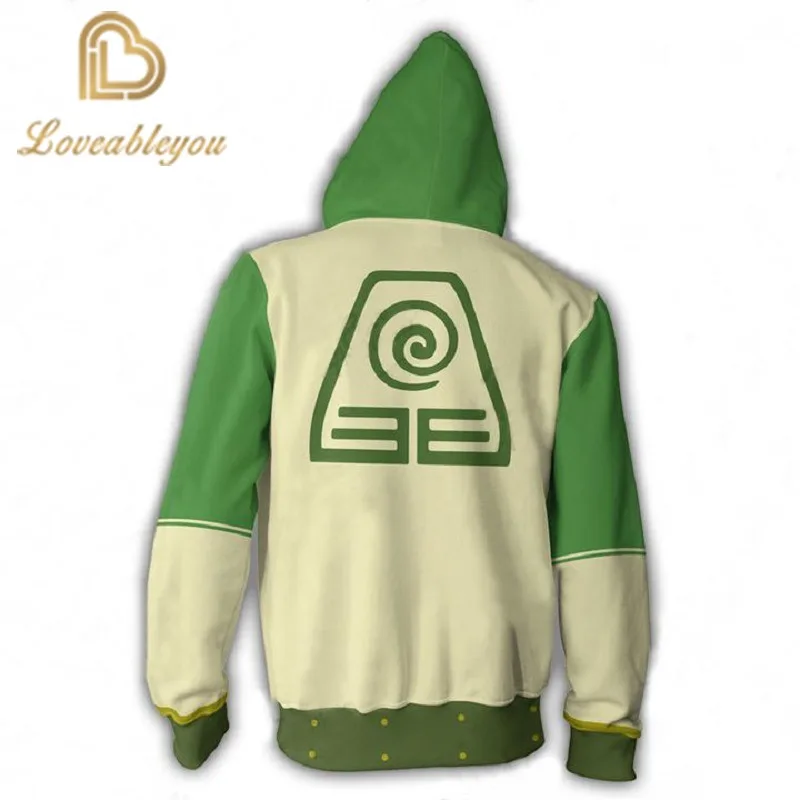 

2020 New The Last Airbender 3D Print Sweatshirts Casual Hip Hop Hoodie Zip Jacket Cosplay Autumn Men's Clothing Coat