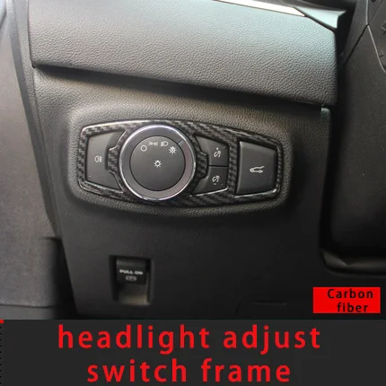 

For Lincoln MKC 2015-2019 carbon fiber headlight adjust switch frame molding trim 1pc