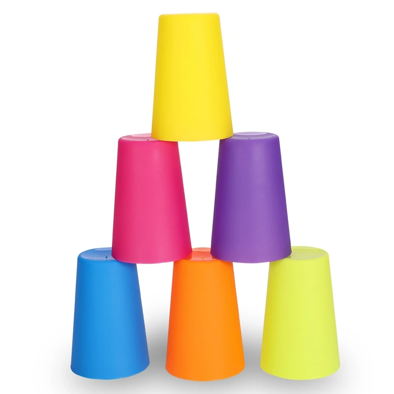 Набор из 18 цветных радужных стаканов для пикника и путешествий.