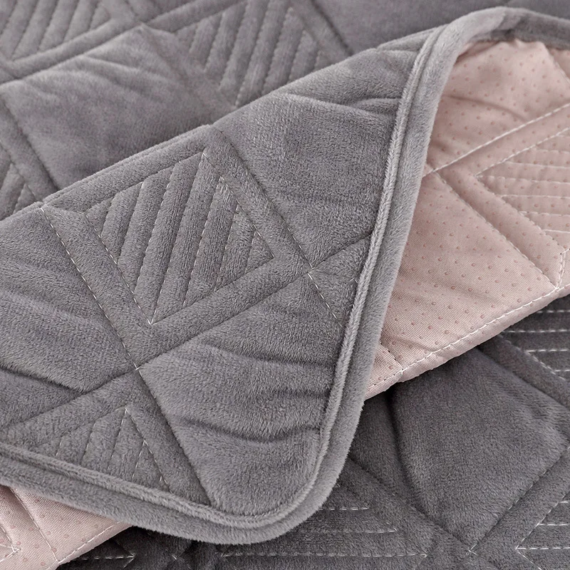 Короткое плюшевое серое покрывало для дивана Европейский короткий утолщенный