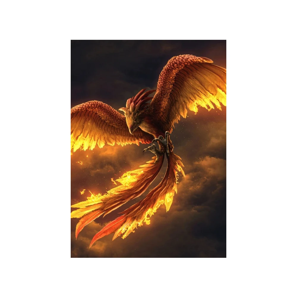 Огненная легенда о Фениксе украшение для дома настенный художественный принт