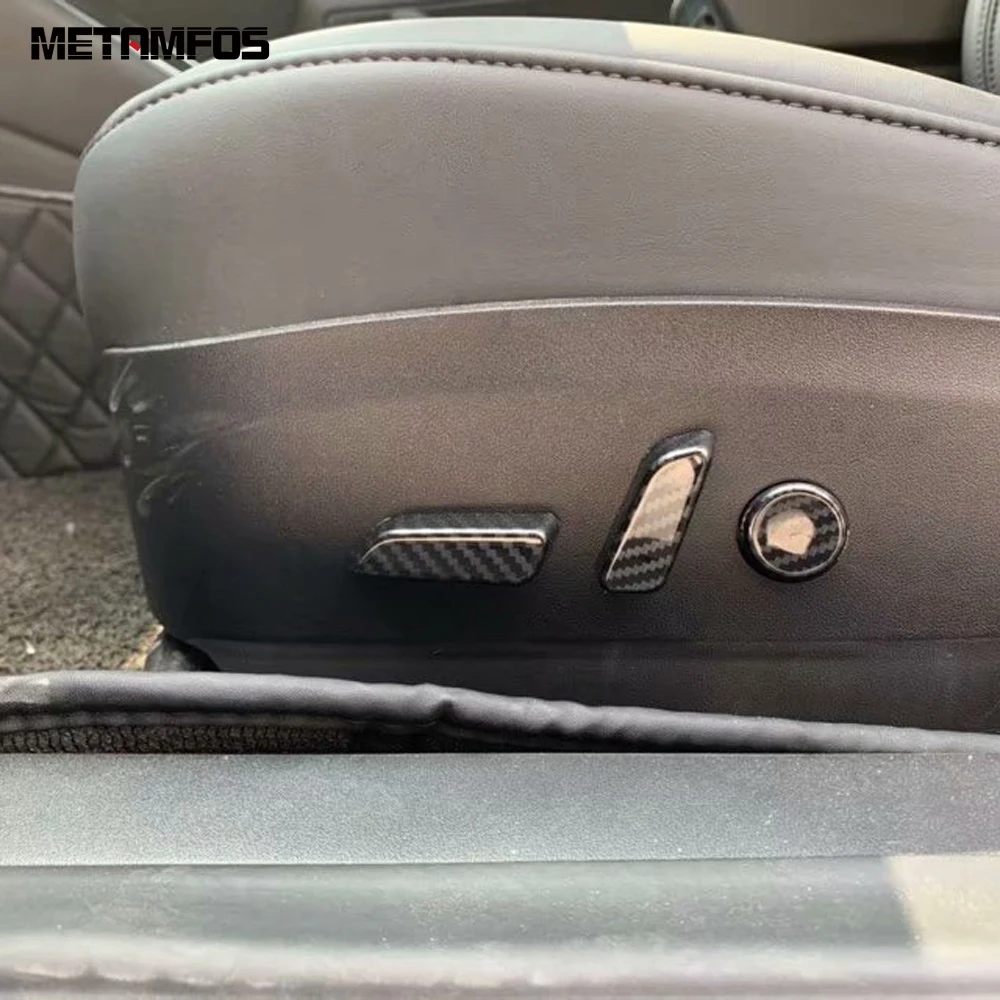 Накладка из углеродного волокна для Tesla Model 3 2018-2021 с кнопкой управления сиденьем