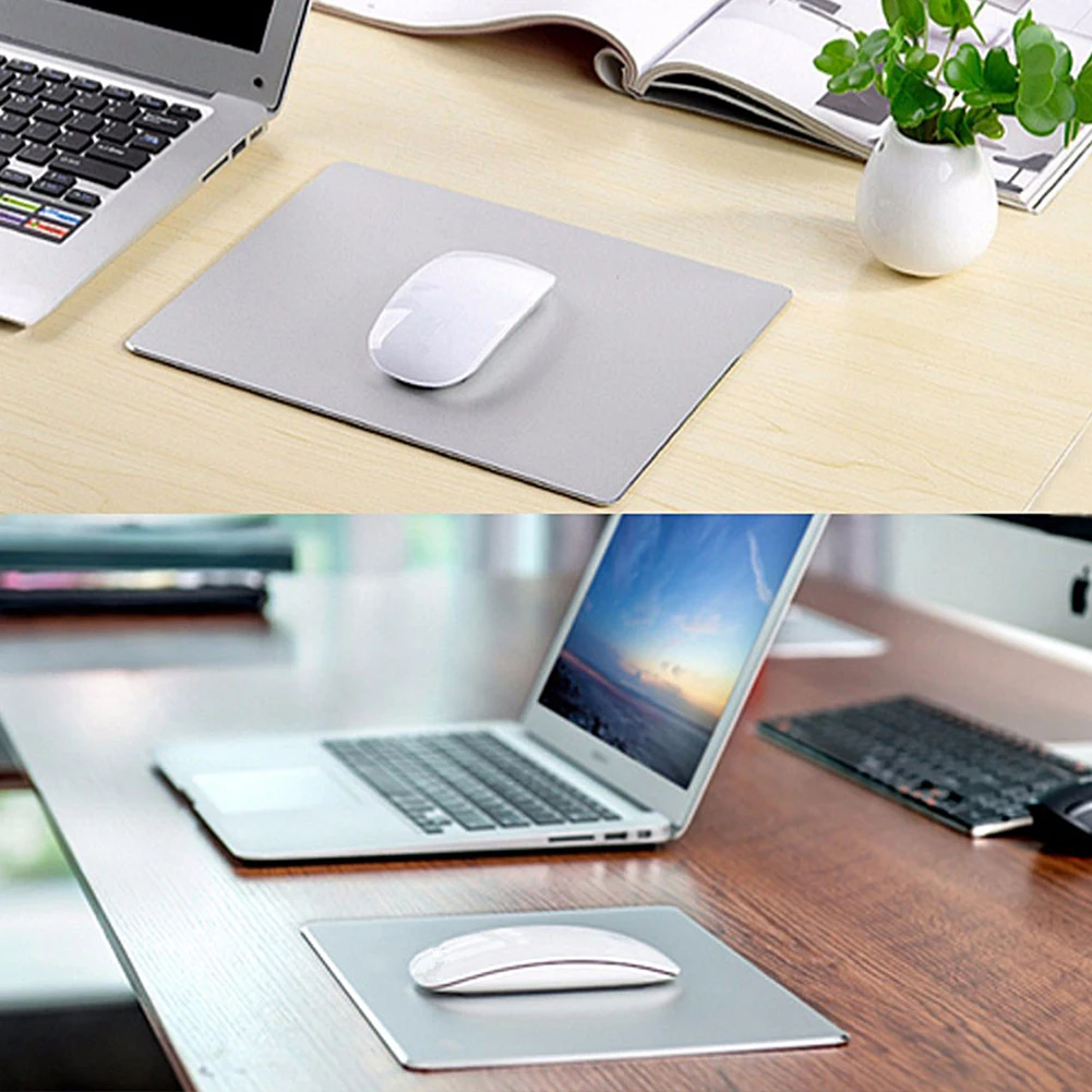

Aluminium Alloy Anti-Slip Office Home Gaming Mouse Mat Pad Computer Accessory