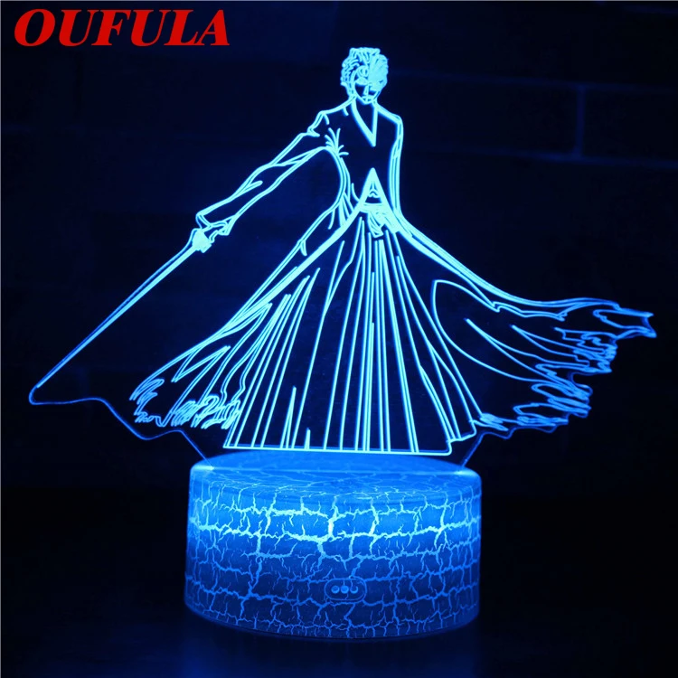 

Night LED Lights Novelty 3D lamp Cute Toy Gift 7 Color Abstract Artist Graphics Cartoon Atmosphere Lamp For Children Kids Room