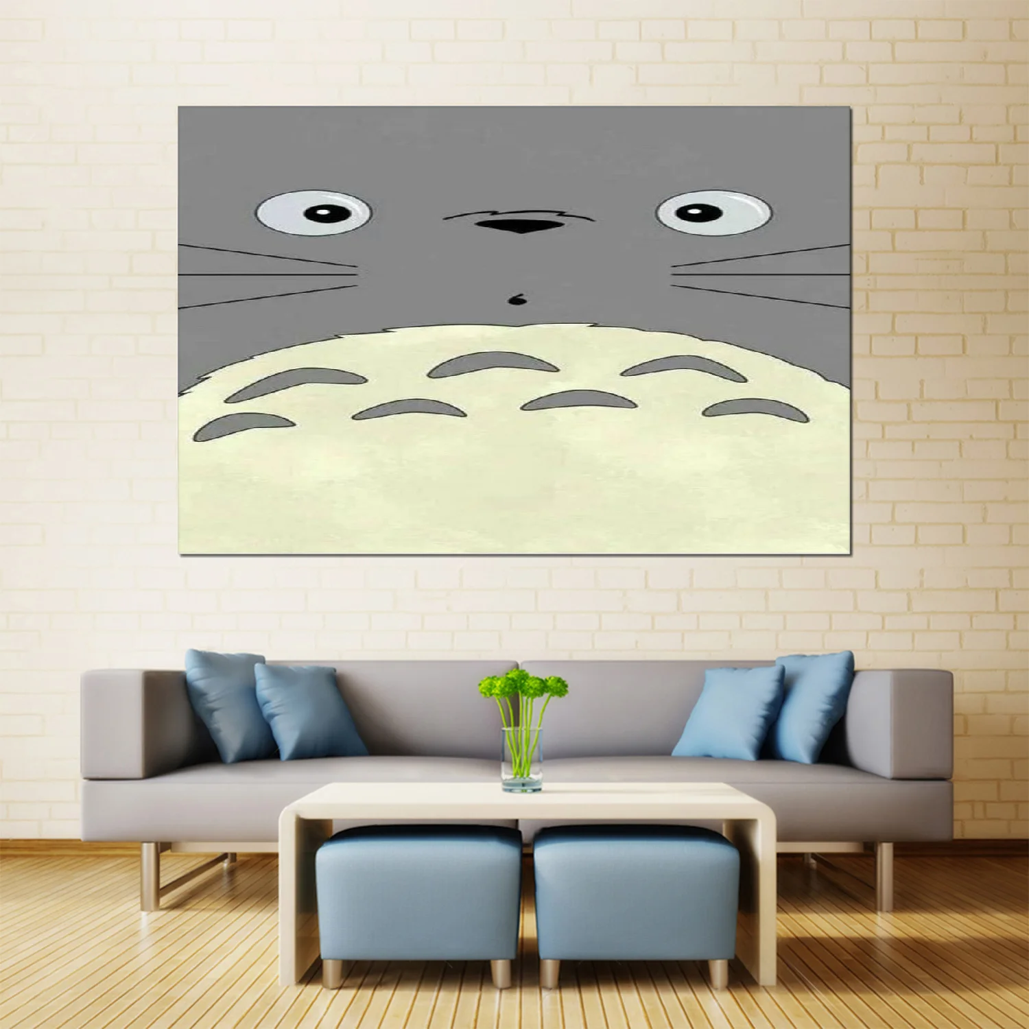 Милая Картина на холсте Тоторо Миядзаки Хаяо настенное искусство подвесная