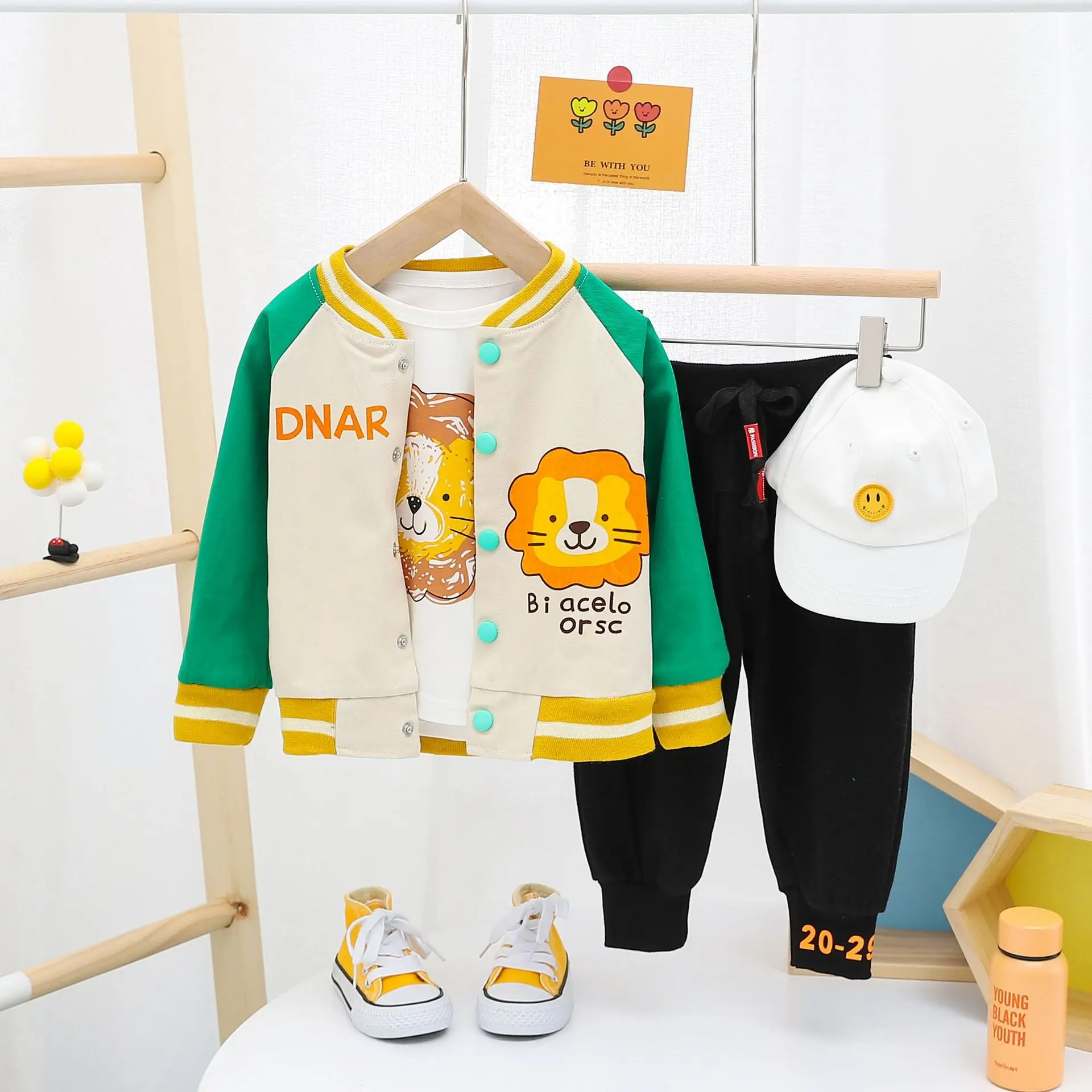 

JO&MI 2020 children causal clothing set baby outerwear clothes set 3pcs/set (shirt + jacket + pants)
