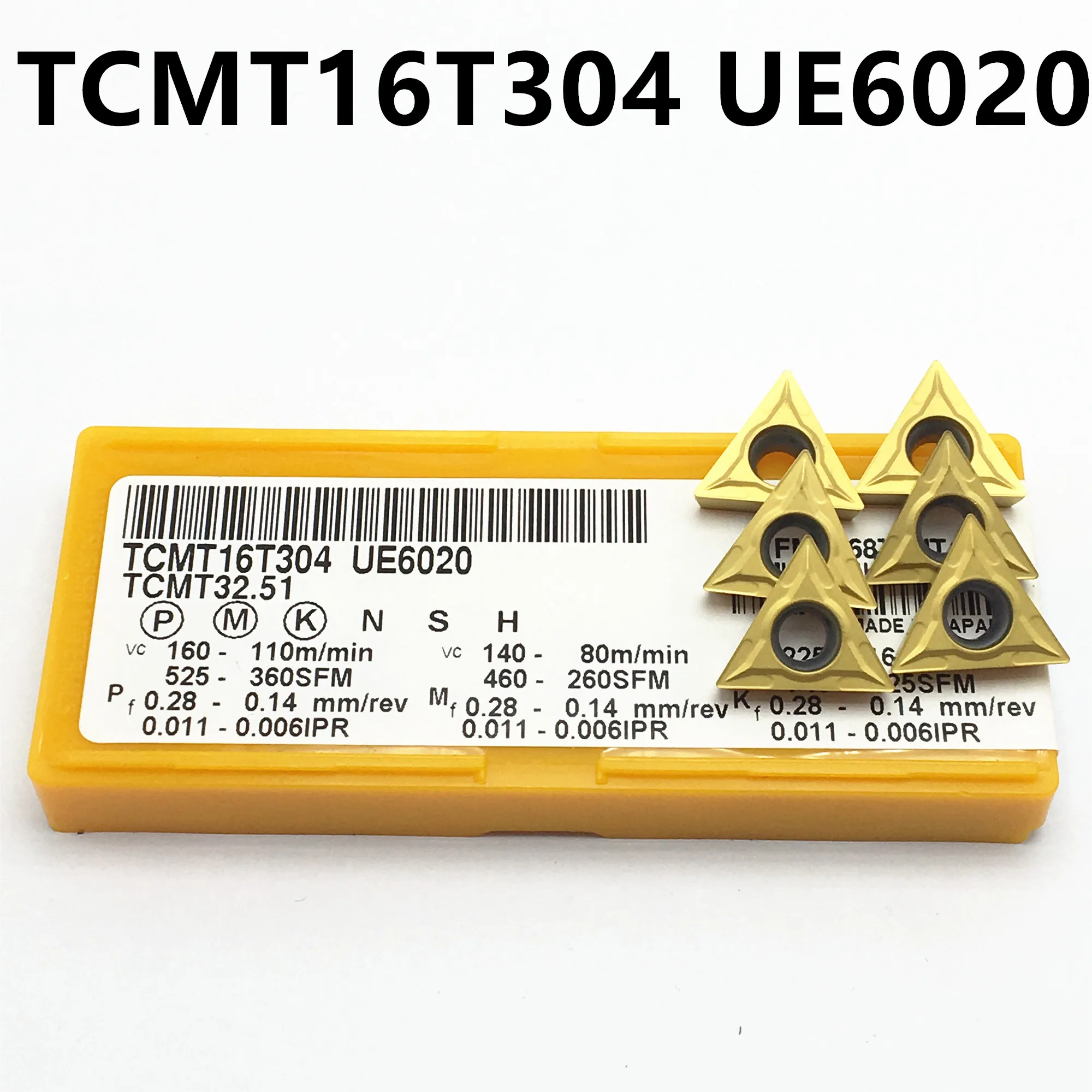 10 шт. TCMT16T304 UE6020 карбидная вставка высокого качества внутренняя Поворотная вставка TCMT 16T304 TCMT110204 станок с ЧПУ Режущий инструмент