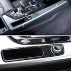 Центральная панель переключения передач из углеродного волокна, ручка аудио настройки, рамка, наклейка, Обложка для Audi A4 B9 A4L 2017 2018
