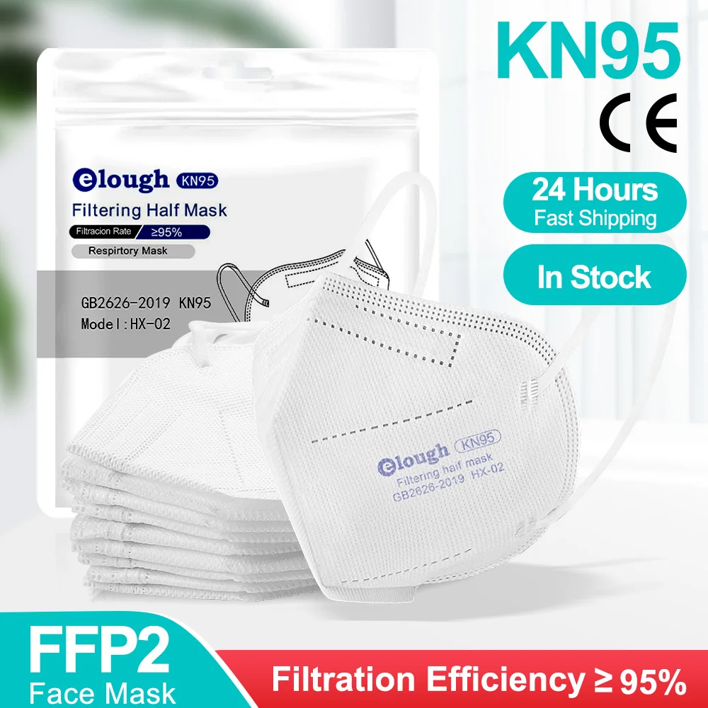 

Elough FFP2Mask CE 5 Layers Mascarilla FFP2 KN95 FPP2 Homologada Adult Resuable NK95 PFF2 FFP 2 Masks