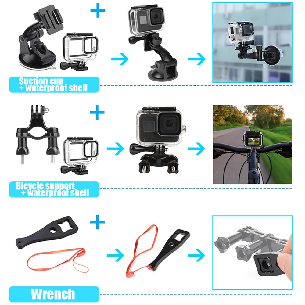 Цена GoPro 8 Black Waterproof Shell Gopro8 Sports Camera Waterproof Shell Accessories Set