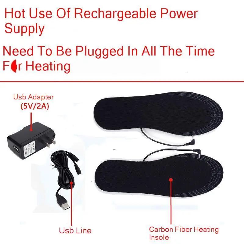 Стельки с подогревом для мужчин и женщин моющиеся удобные зарядкой от Usb|Стельки|