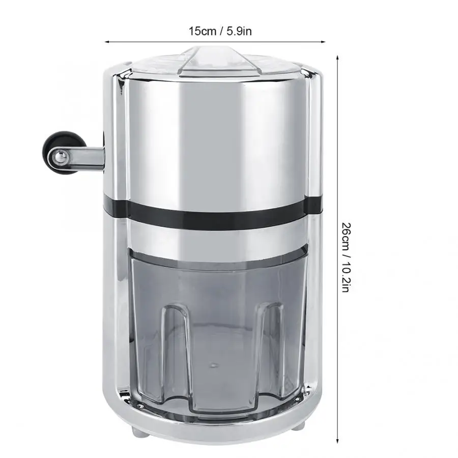 Круглая ручная дробилка льда с рукояткой машина для бритья кухонный инструмент