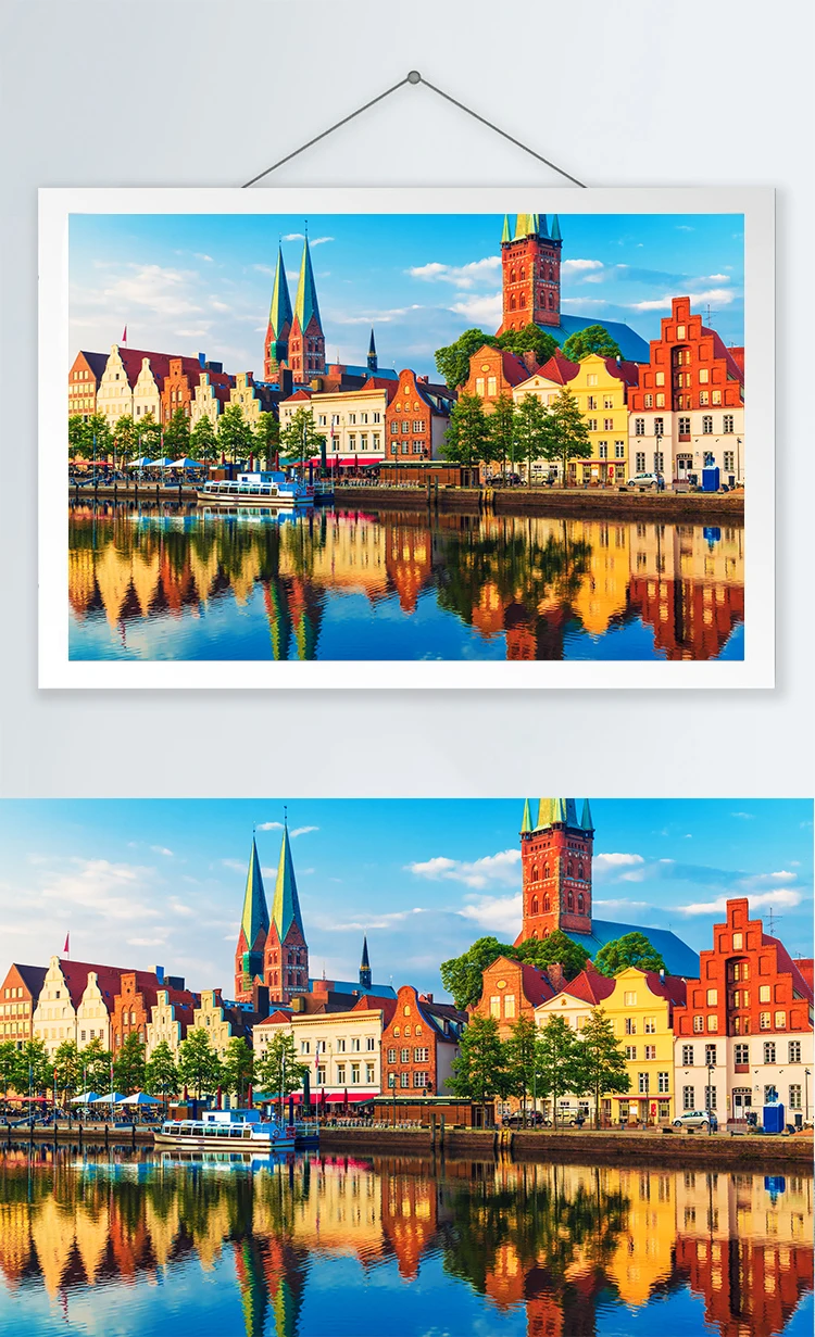 

German town landscape puzzle 1000 super hard jigsaw adult decompression child intelligence toy gift