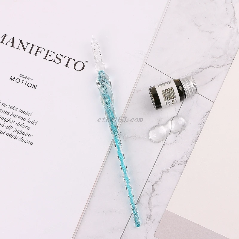 Перьевая ручка из хрустального стекла набор перьевых ручек с чернилами без