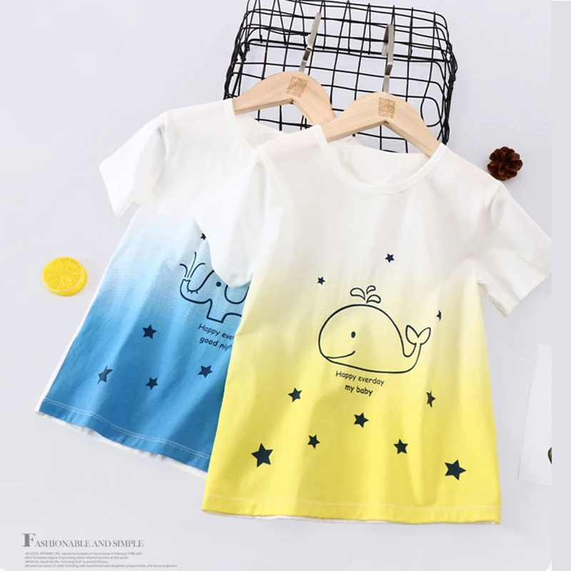 

Детская футболка От 3 до 12 лет для девочек и мальчиков, хлопковая рубашка с коротким рукавом, Детская летняя одежда