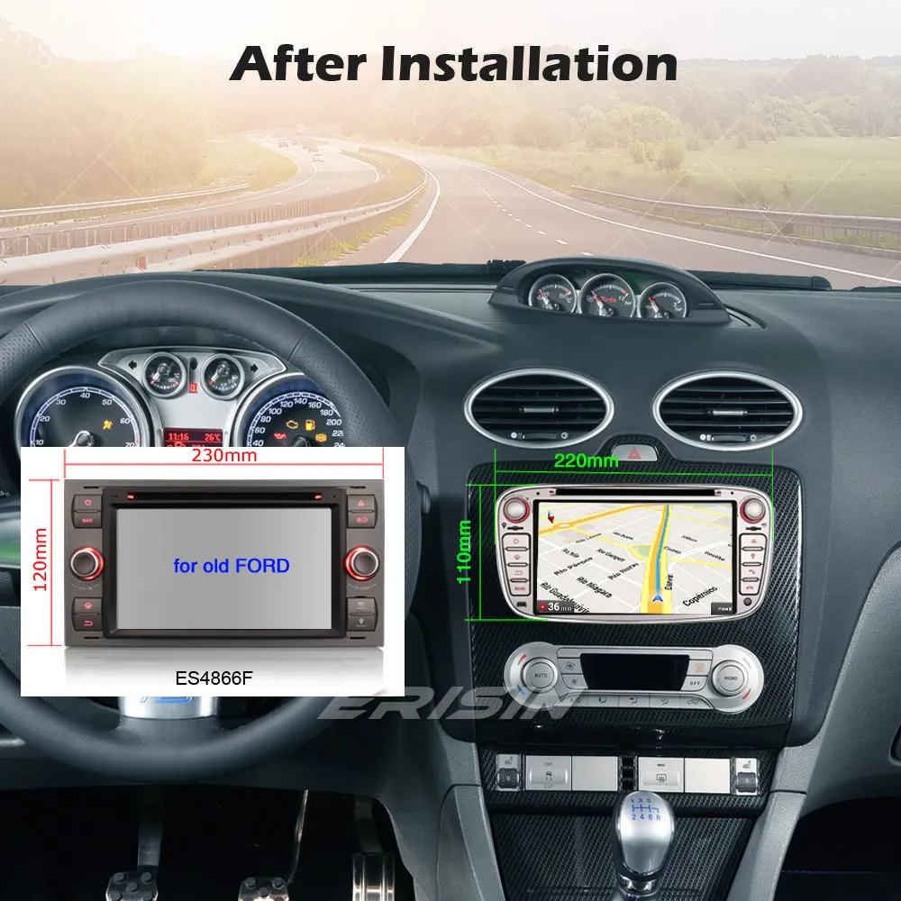 5109 Autoradio Car Stereo for Ford Focus C Max Galaxy Mondeo DAB+ Bluetooth OBD Android 10 SatNav DVD Player Head Unit Sat Nav | Автомобили